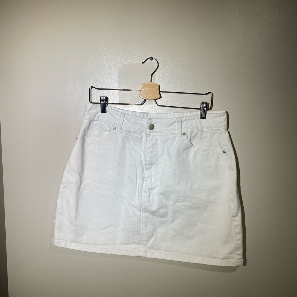 White Denim Mini Skirt from Forver 21 OX